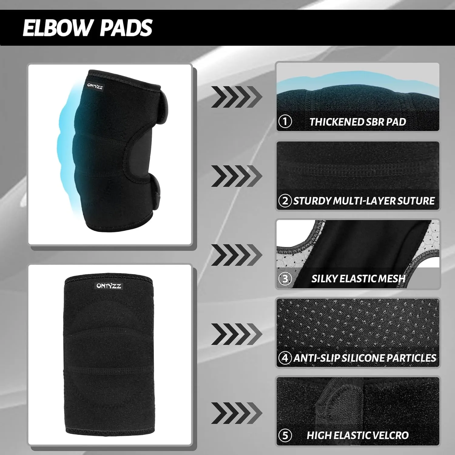 SBR Elbow Pads Adjustable Knee and Elbow Pads Protective Suit Gear for Cycling Volleyball Skateboarding Soccer auction volcanism solo Hockey ONTYZZ Kids Soft Knee Pads and Thickened 