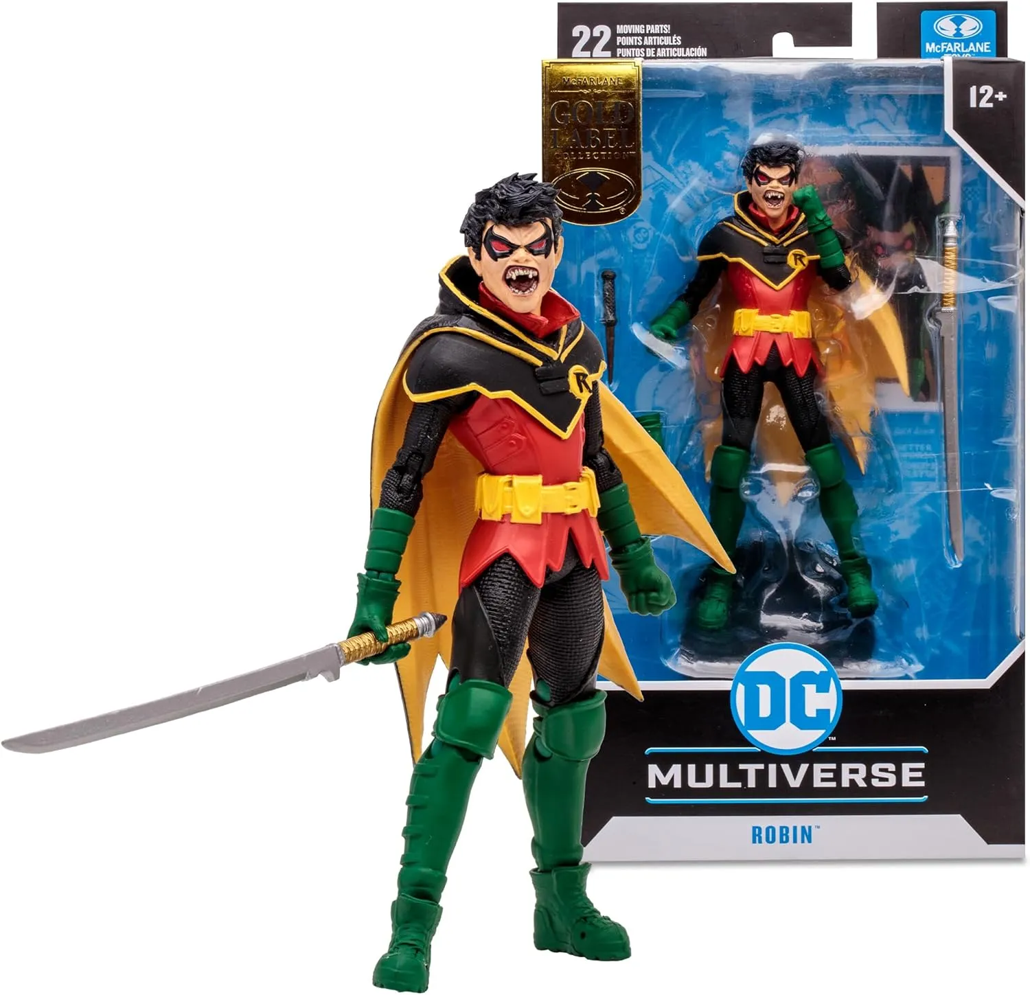 Sculpture Robin Damian Wayne Classic Collectible Figure, Multicoloured, 17 cm McFarlane DC groove Muliverse 64387111 