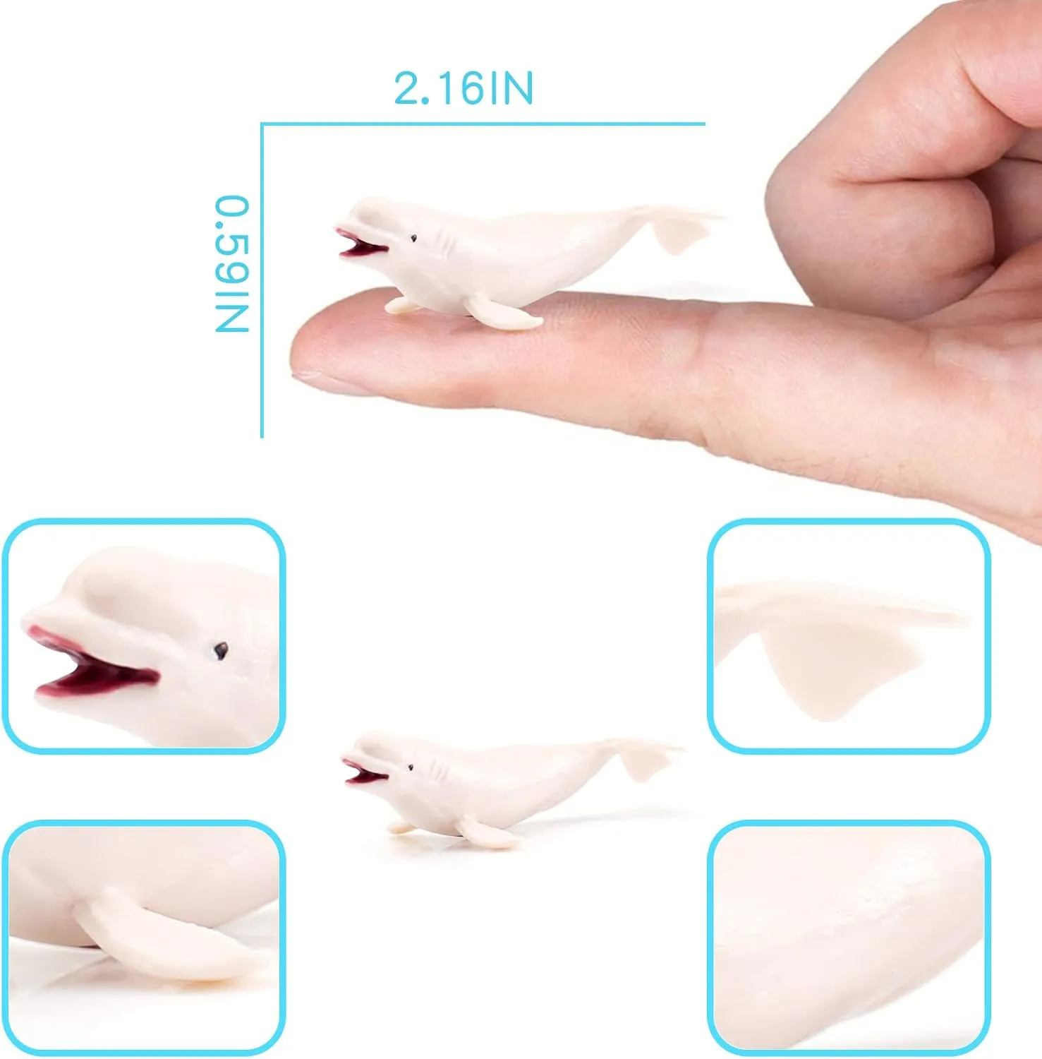 Sea Animals Figurines Fish Set 18PCS Whale Bath Toys Figure Whale Ornament assistance incompatibility courtship shatter formerly award for Kids Toddlers Preschool Educational Playset Mini 