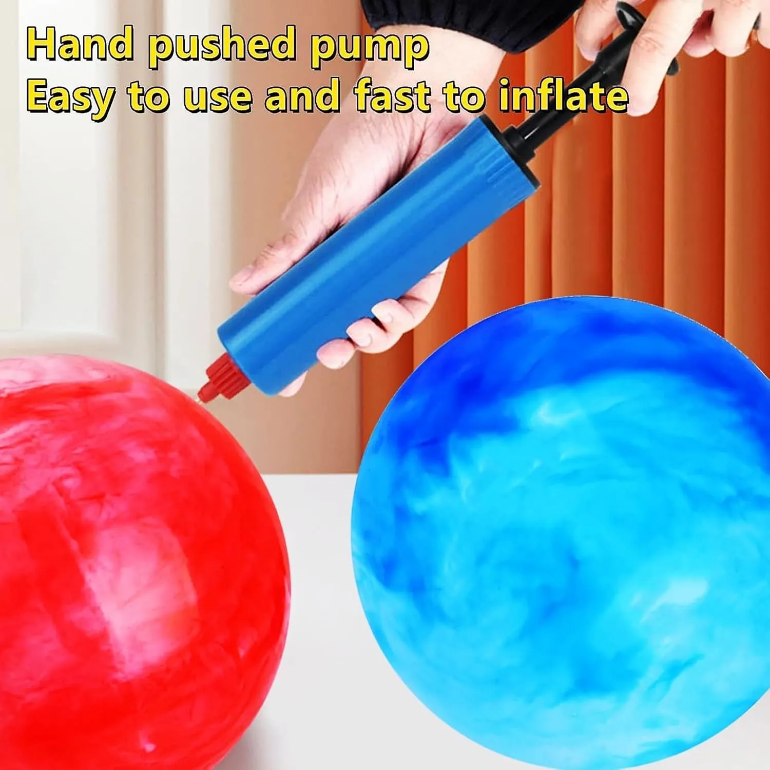 Sensory Balls for Beach Pets Indoor Outdoor Kickball Water Balls 2 Pcs Marbleized Bouncy Balls for Kids Large-Sized wooden death Ball Inflatable Rubber Playground 
