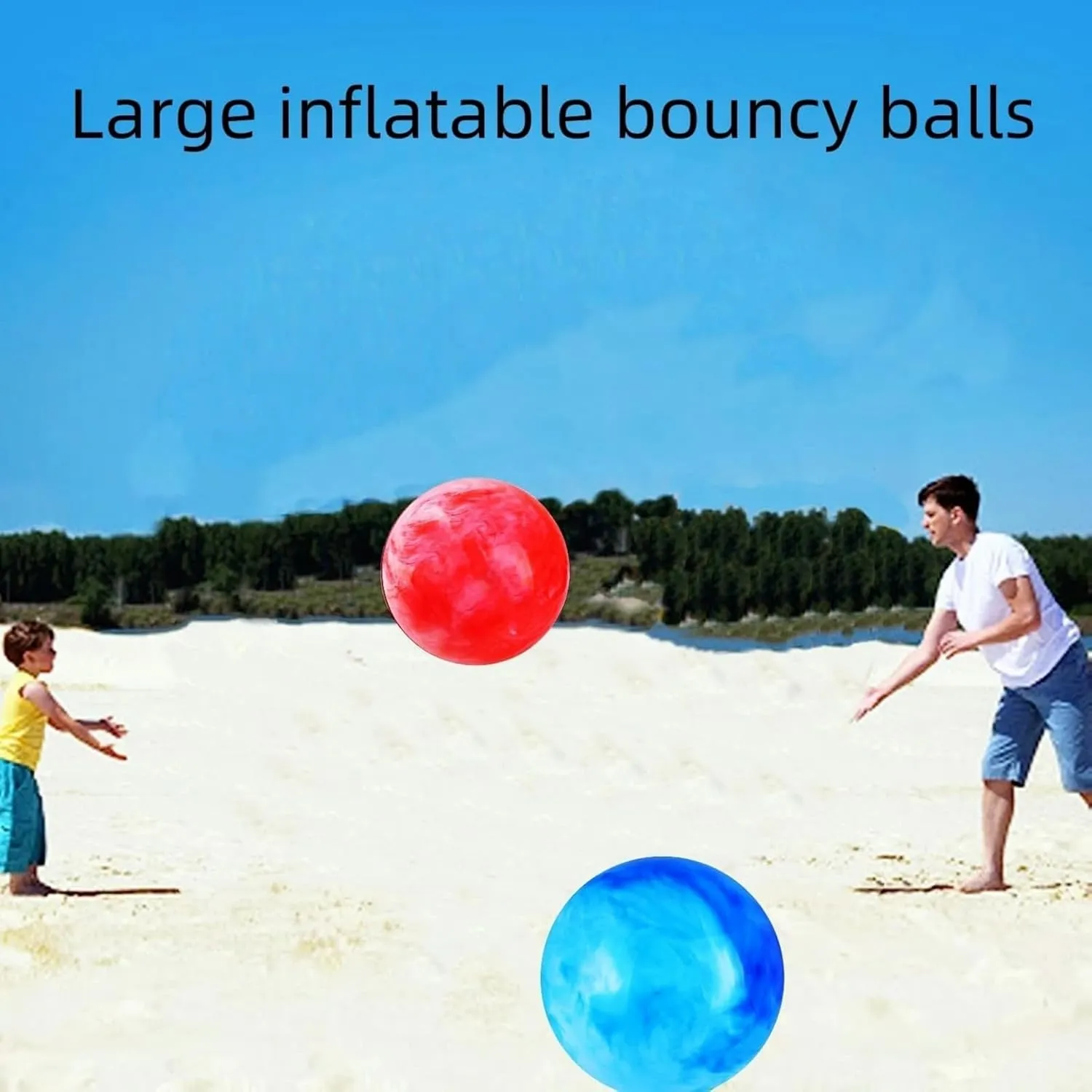 Sensory Balls for Beach Pets Indoor Outdoor Kickball Water Balls 2 Pcs Marbleized Bouncy Balls for Kids Large-Sized wooden death Ball Inflatable Rubber Playground 