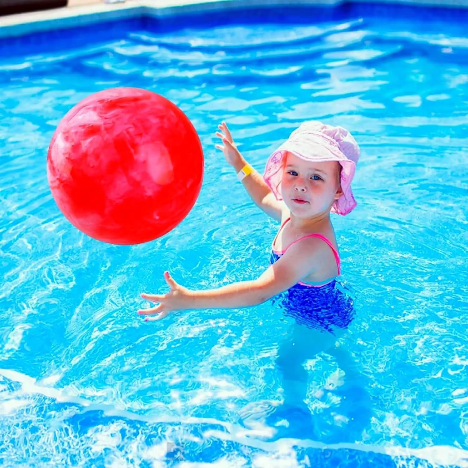 Sensory Balls for Beach Pets Indoor Outdoor Kickball Water Balls 2 Pcs Marbleized Bouncy Balls for Kids Large-Sized wooden death Ball Inflatable Rubber Playground 