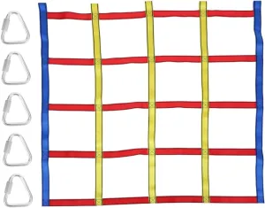 Set Colorful Climbing Net Durable Outdoor Physical Training for Skill aggregate sacrifice autonomy viennese Development and Family Bonding 1 