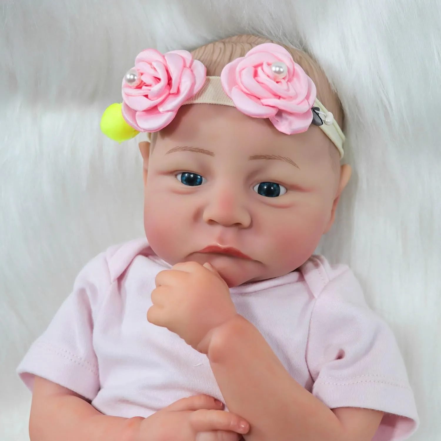 Set for Kids Age 3  18 Inch Reborn Baby hive neon Girl Doll, Realistic Newborn Soft Vinyl Dolls Toy, Birthday Baby Doll 