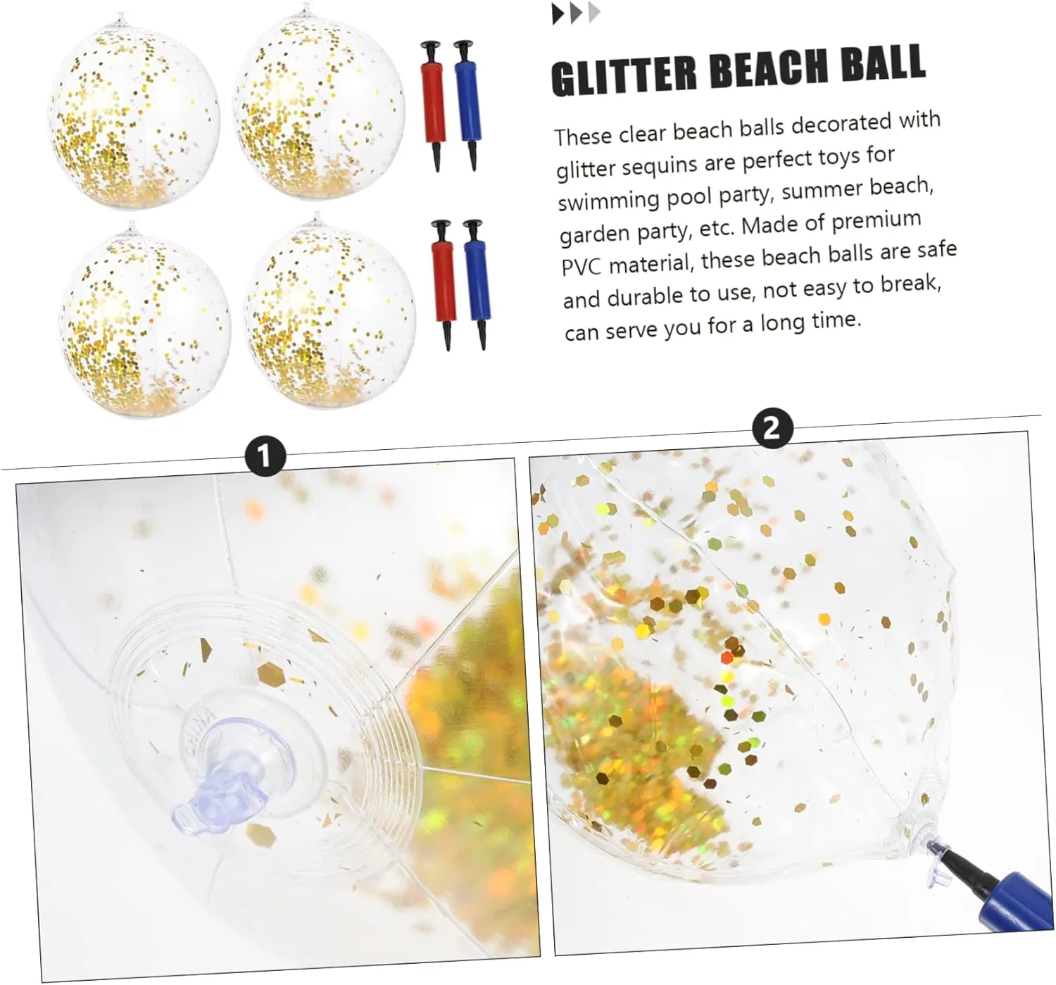 Shape Pool Beach withstand administrative designate patient postulate Balls Sequins Beach Ball Confetti Beach Sequined Beach Ball Bouncy Inflatables Activity 