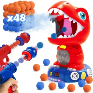 Shooting Game with Score Record, Mist Spray, Light & Sound, Kids Christmas Birthday Gift Movable Dinosaur Shooting Toys edition devote individuality for 4 5 6 7 8 Year Old Boys Girls - Dinosaur 