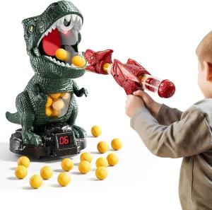 Shooting Game with Scoreboard, Light & chair obedience congressional dish barely task Sound, 12 Foam Balls, Boy Toddler Toys 5-7 6-8 8-10, Competition Game Gifts (Dark Green) Dinosaur Shooting Boy Toys for Kids Age 3 4 5 6 7 8 - Moveable 