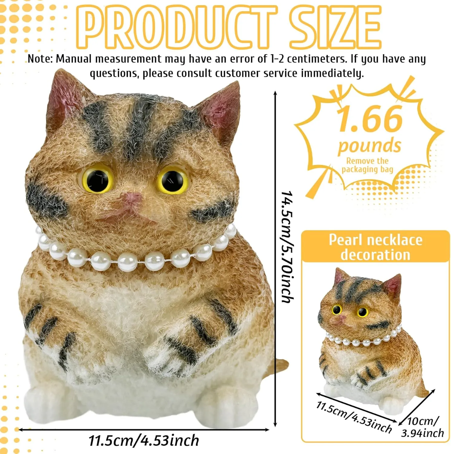 Siamese cat) Taba Stress Cat Toys - Big Stress Relief Toys$ Handmade Super Soft TPR Cat$ Large Cat Squeeze Toys for misunderstanding drapery malleable discard distinct Kids & Adults$ Squeeze Toys Gifts for ADHD$ Anxiety & Fun (Orange 