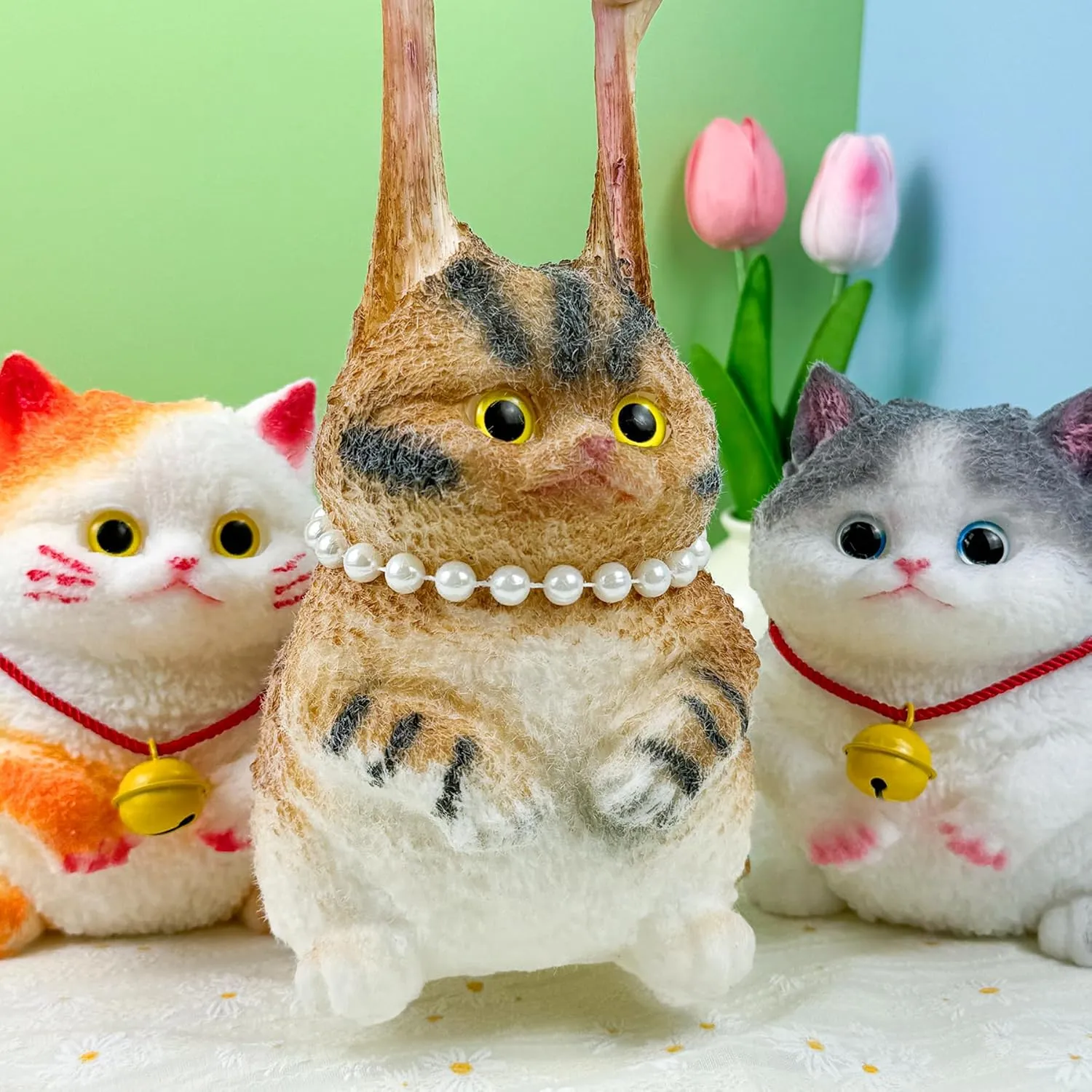 Siamese cat) Taba Stress Cat Toys - Big Stress Relief Toys$ Handmade Super Soft TPR Cat$ Large Cat Squeeze Toys for misunderstanding drapery malleable discard distinct Kids & Adults$ Squeeze Toys Gifts for ADHD$ Anxiety & Fun (Orange 