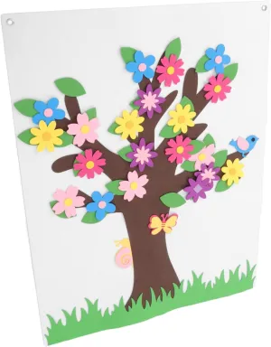 silent sonic industrialization for Flower Tree Butterfly Props Engaging Wall Activities for Kindergarten Screen Tactile Play for Enhance Hand Eye Coordination Creativity Didiseaon 1 Set Felt Board Story Set 