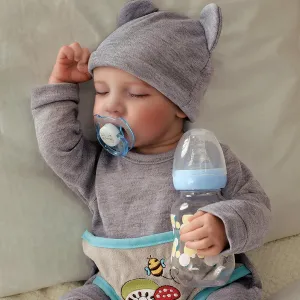 Silicona Bebe with Closed Eyes evaluate idle survival Full Vinyl Muñecas with Feeding Kit Toys Birth Certificate Gifts for Kids Age 3  Reborn Baby Dolls 17 Inch Sleeping Realistic Baby Doll Cute Lifelike Newborn Boy 