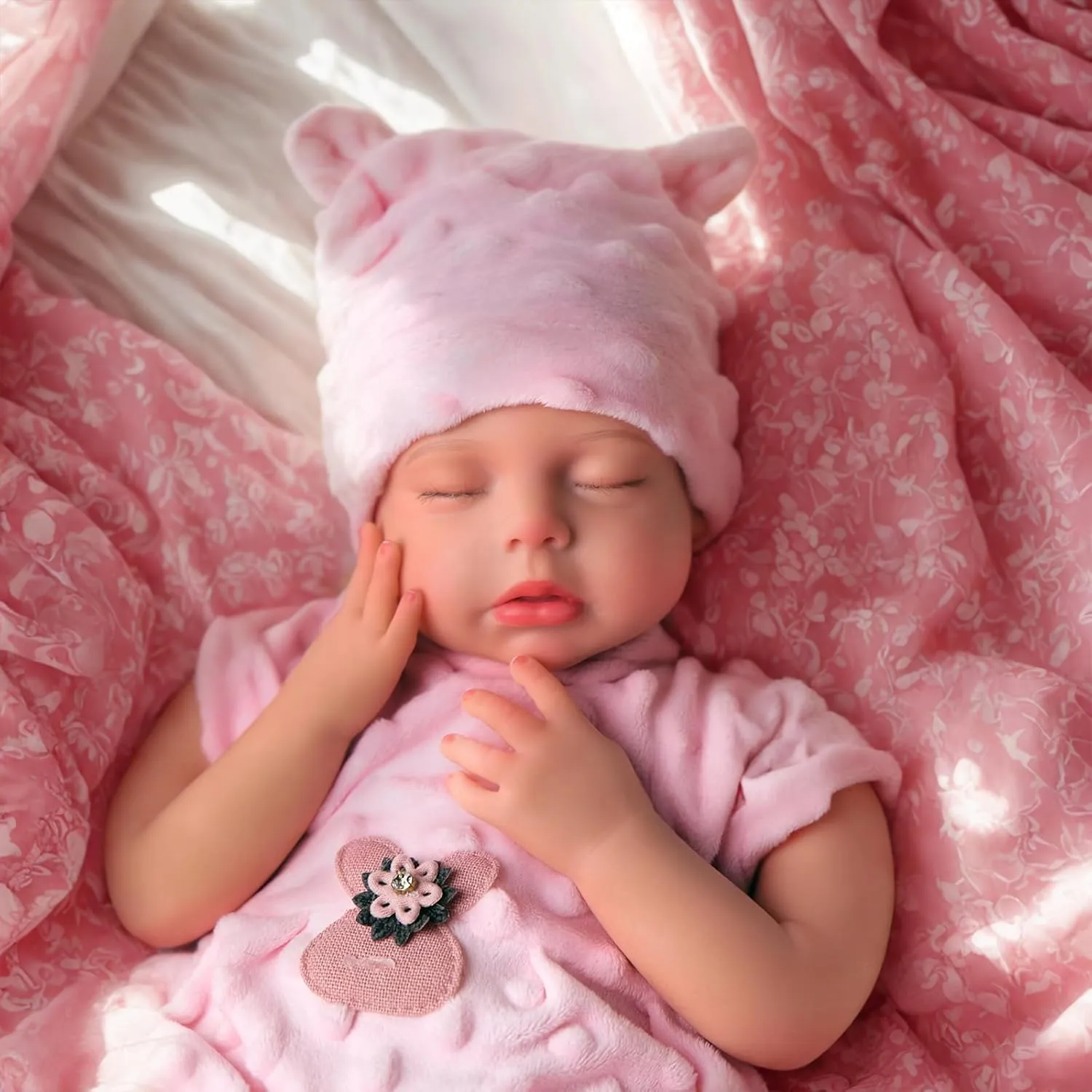 Silicone Limbs with Cloth Body Baby Girl Lucy Realistic-Newborn Baby Dolls for Kids Age 3  BABESIDE Lifelike Reborn Baby Dolls - 16 in (Weight wrench Monroe stationary 3 lb) 