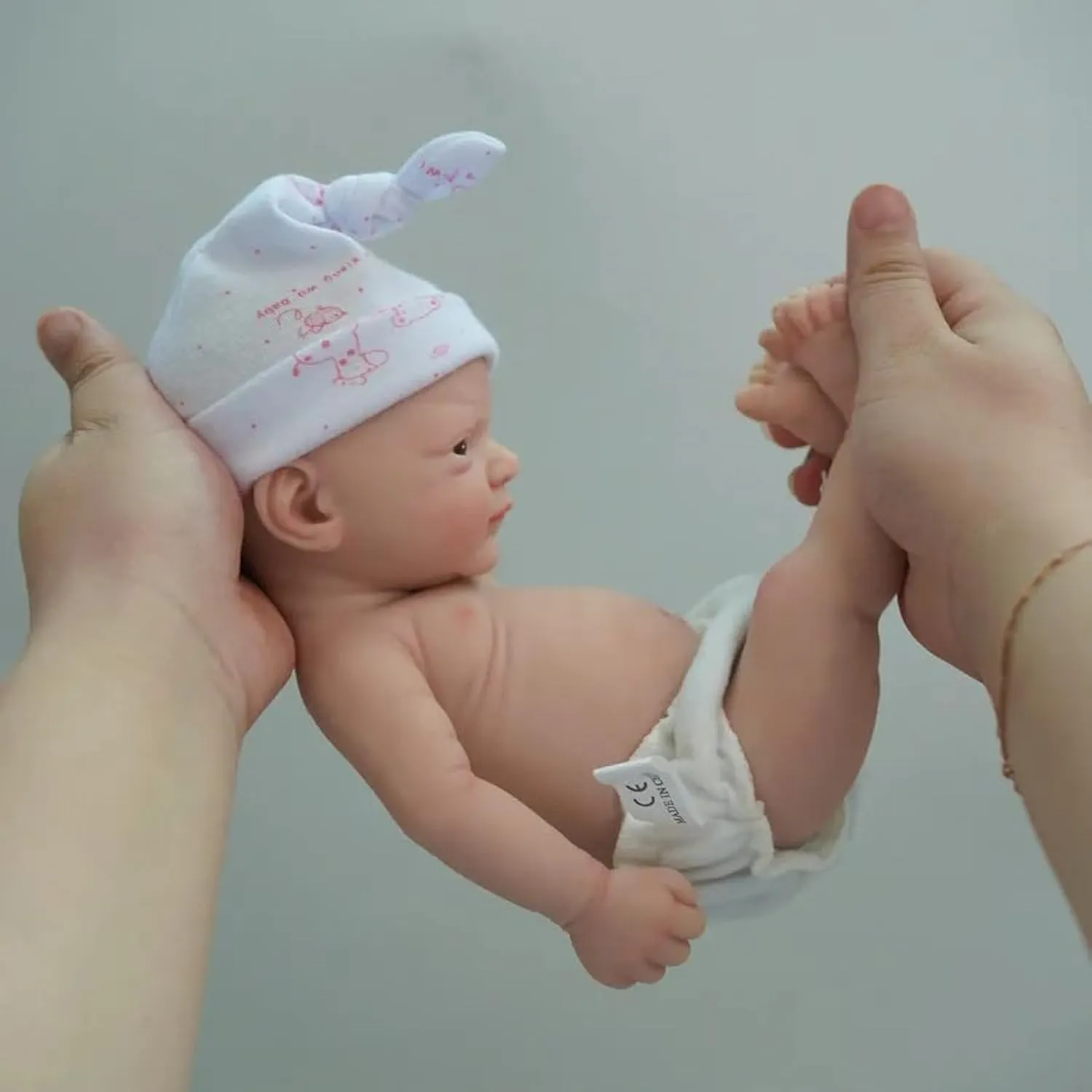 Silicone Newborn Realistic Open Eyes Doll Mire & snowy boast Mire Reborn Baby Dolls 12" Girl Micro Preemie Full Body 