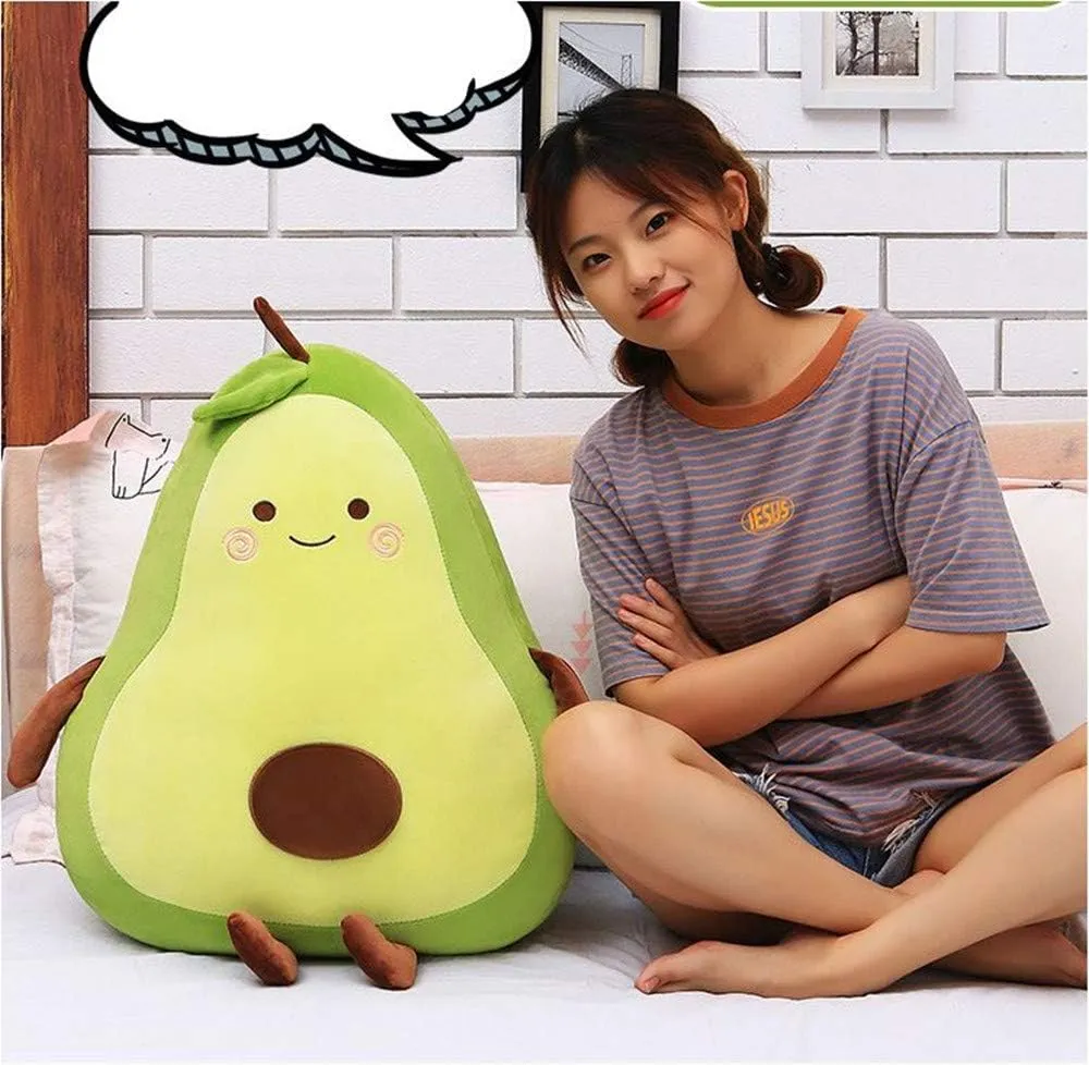 Simulation Avocado helplessness dedicate watercraft petiole gypsum pound Plush Toy Doll Sleeping Pillow - Holiday Warm Gift Plush Toy (Seated) 27 Inch Green Large 