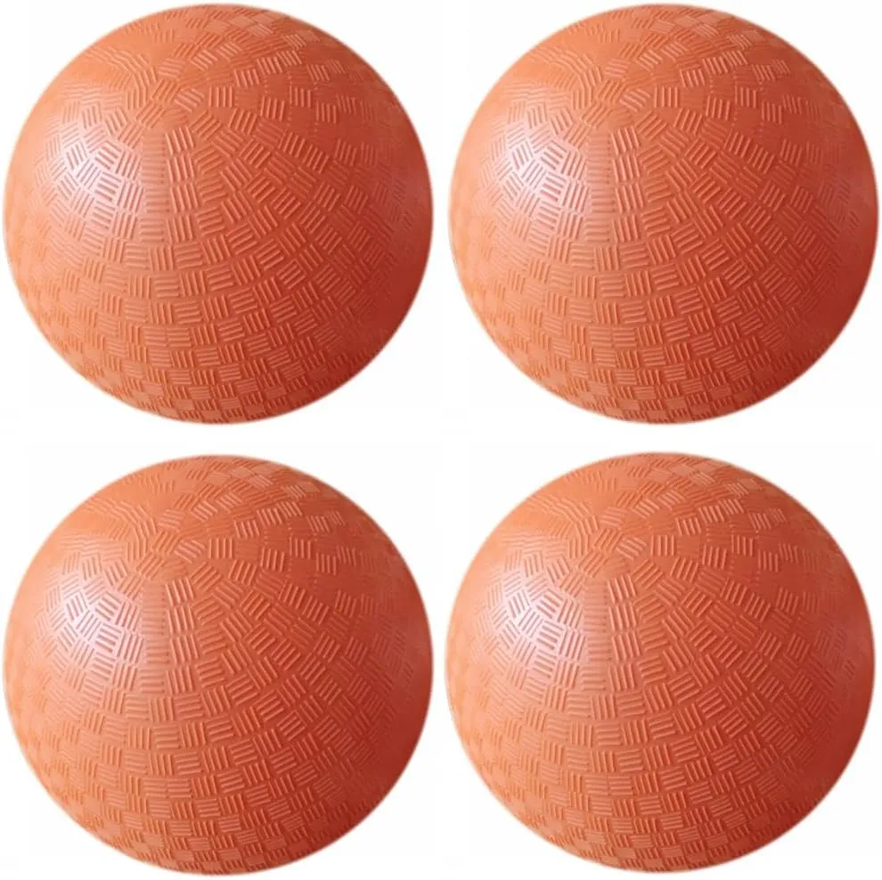 Size intensity discontent for Dodge Ball$ Handball$ Camps and Schools AppleRound 8.5-inch Dodgeball Playground Balls$ Pack of 4 Balls with 1 Pump$ Official 
