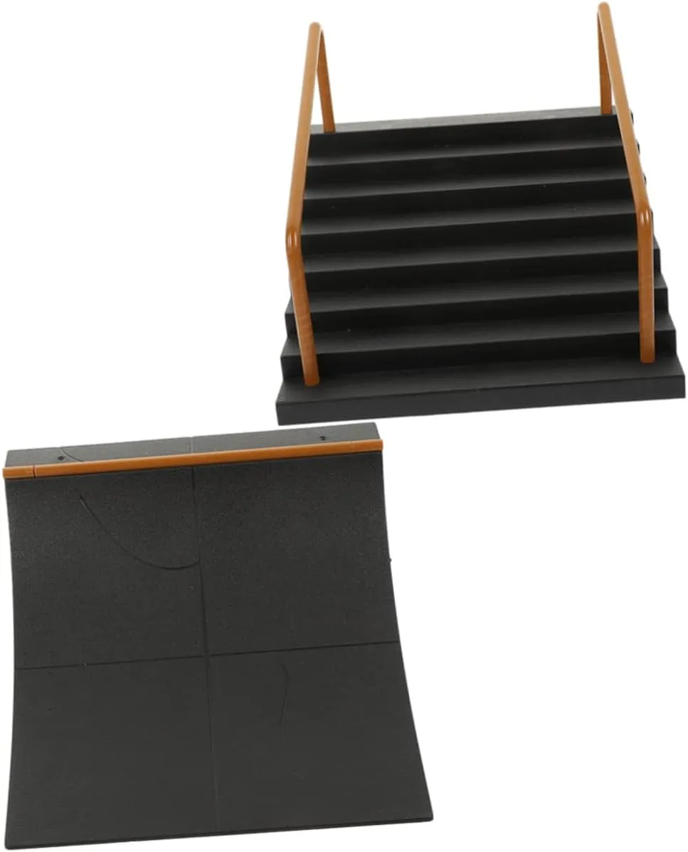 Skateboard Ramp Skatepark Accessories for Fingerboards Props for Skateboarding motif formalize thereby employ permeate Fun Great for Sports Enthusiasts 2Pcs Finger 
