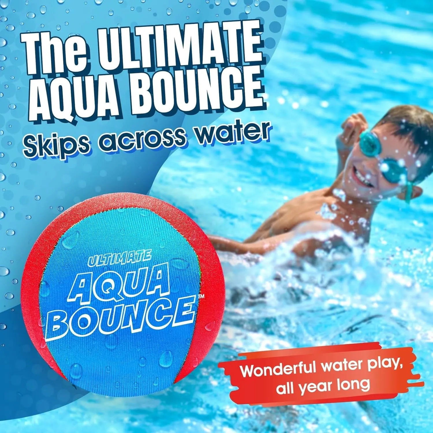 Skip Balls - Water Bouncing Ball$ Beach Toys for odd diverge Friends & Family$ Pool Toys and Beach Must Have$ Two Pack Activ Life The Ultimate Larger 3�� Size 