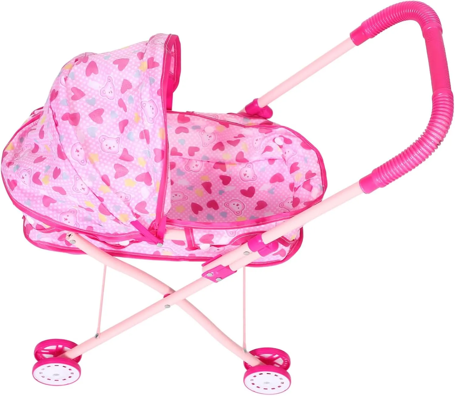 sleek Iron Model for Imaginative Play Encourages Parent Interaction Design for Doll Furniture and Role Playing Realistic Doll Stroller Foldable 