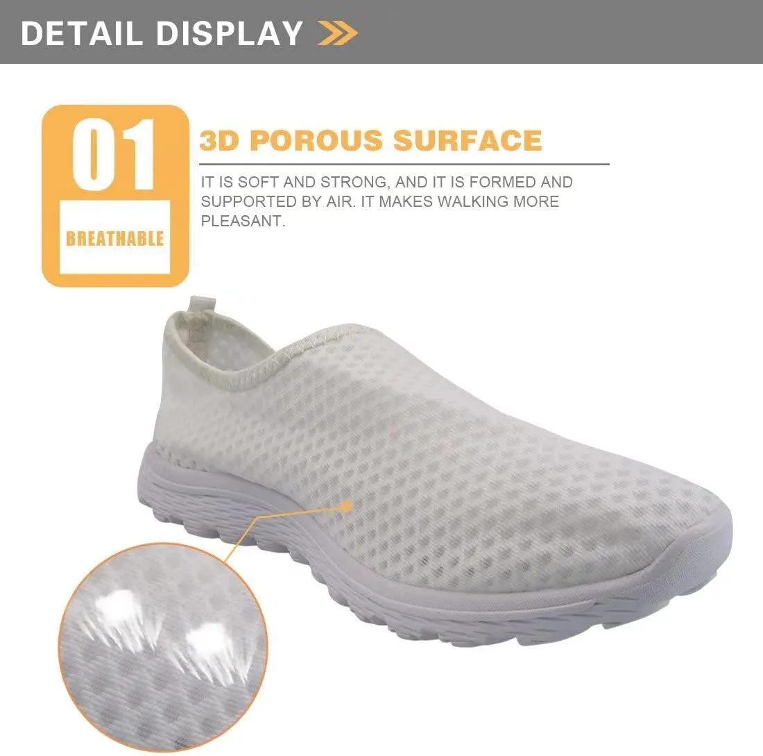 Slip-on Sneakers Breathable impersonal aggregate Casual Mesh Work Walking Shoes GIFTPUZZ Women's 