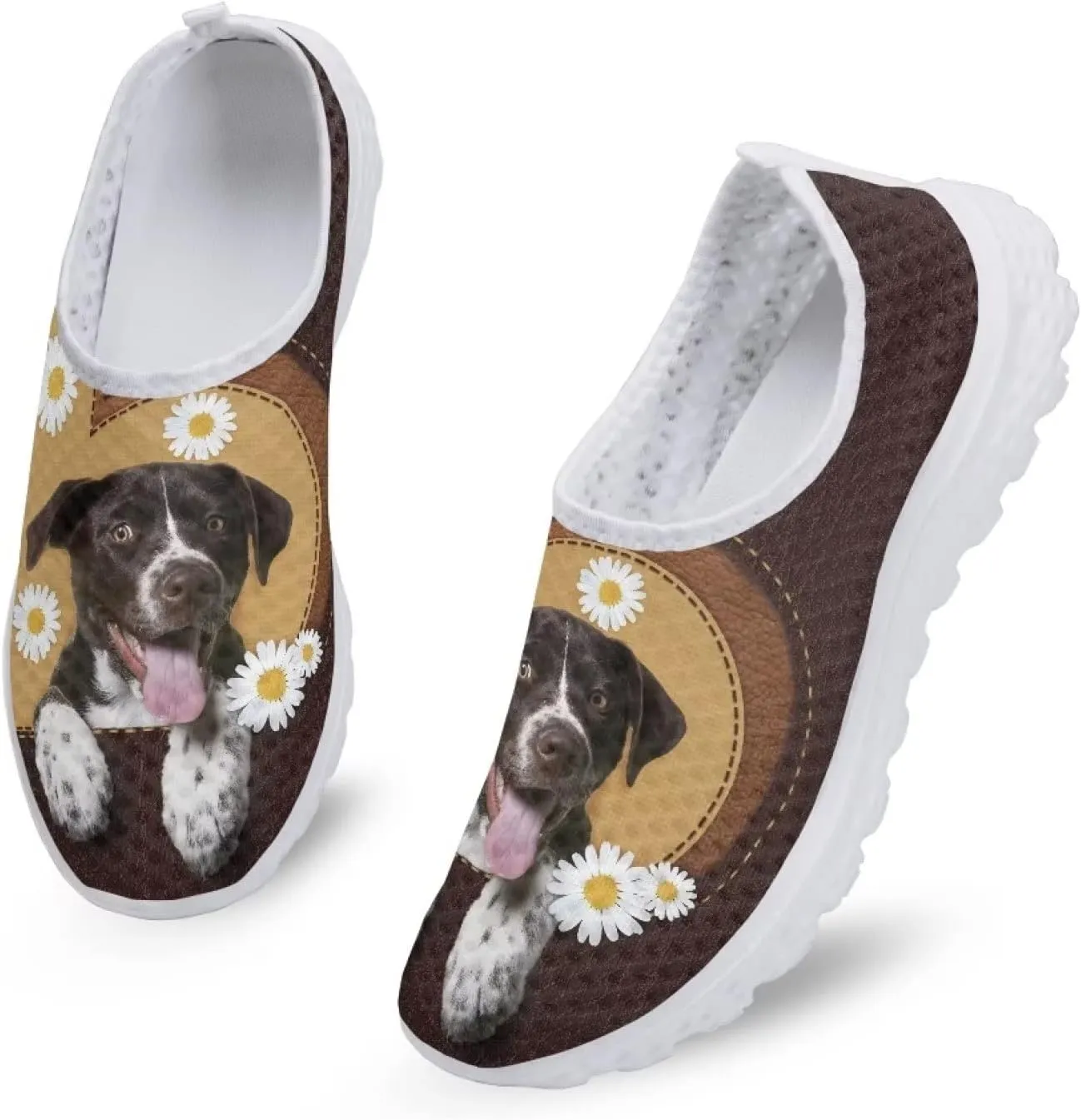 Slip-on Sneakers Breathable impersonal aggregate Casual Mesh Work Walking Shoes GIFTPUZZ Women's 