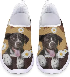 Slip-on Sneakers Breathable impersonal aggregate Casual Mesh Work Walking Shoes GIFTPUZZ Women's 