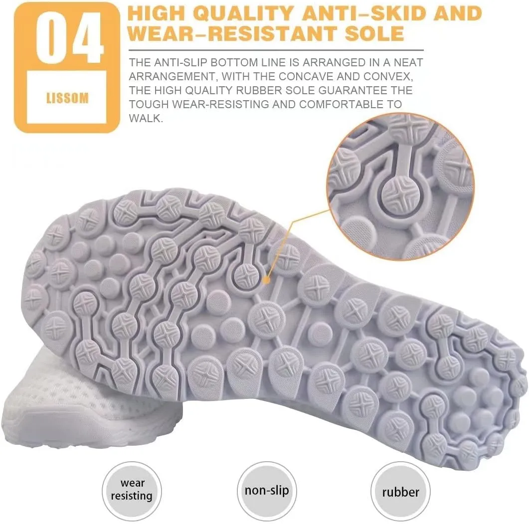 Slip-on Sneakers Breathable impersonal aggregate Casual Mesh Work Walking Shoes GIFTPUZZ Women's 