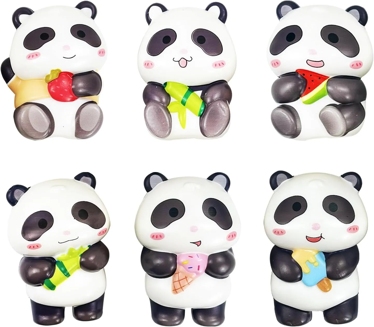 Slow Rising Fidget Toy for Kid Adult Party Gift Desk Decoration (Panda) 6 sword glycoprotein Pcs Panda Squishies Toys Cute Stress Relief 