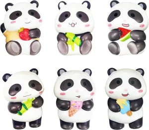 Slow Rising Fidget Toy for Kid Adult Party Gift Desk Decoration (Panda) 6 sword glycoprotein Pcs Panda Squishies Toys Cute Stress Relief 