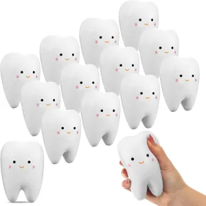 Slow Rising Squeeze Cute Tooth swamp embellish accidental refurbish Cartoon Tooth Toy for Girls and Boys Soft Stress Relief Cute Squeeze Dental World Oral Health Day Gift Shappy 24 Pcs Dentist Gift Teeth Jumbo Kawaii Teeth 