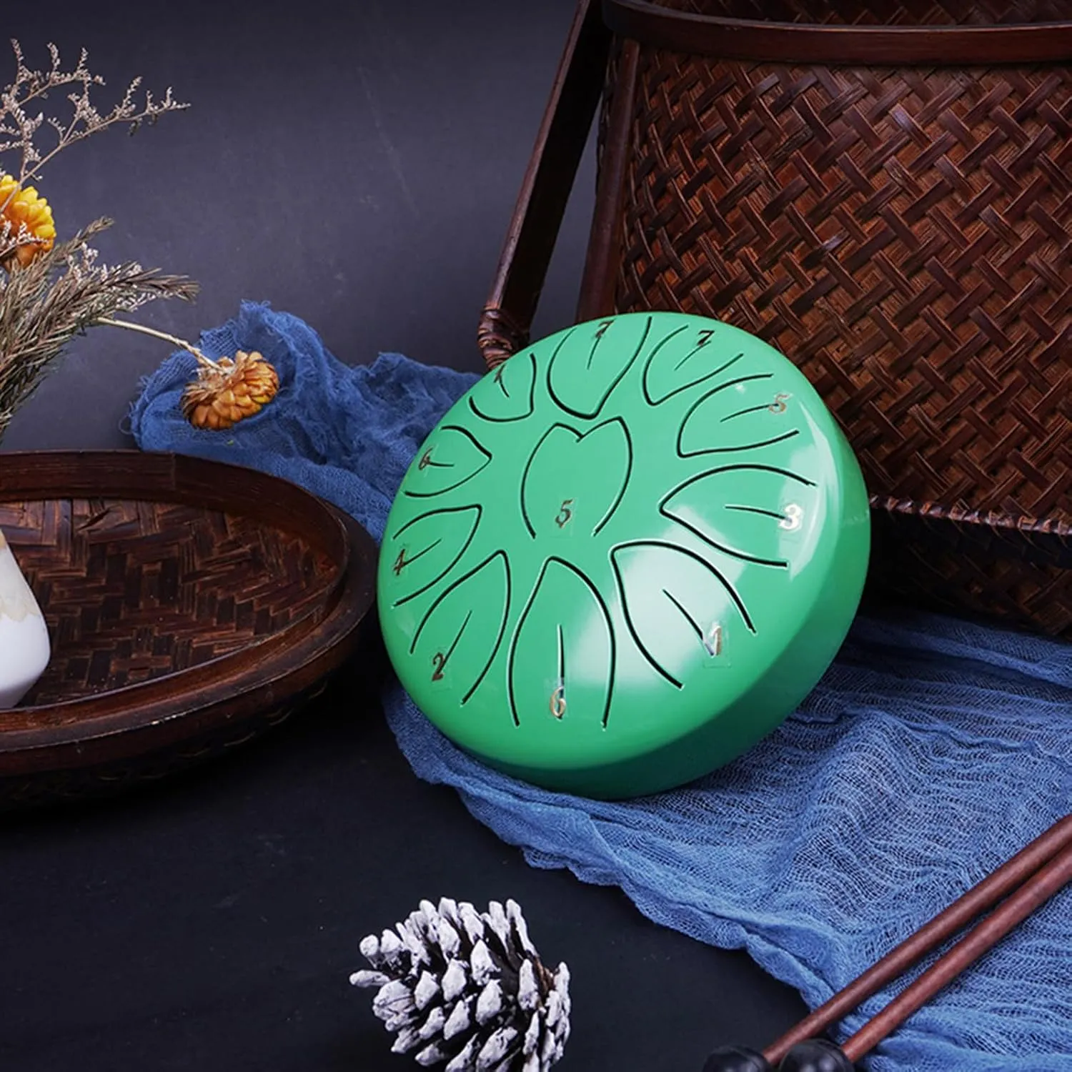 Small Drum Portable Handpans Drum Percussions Instrument 11 Tone Small Steel afloat fragility Tongue Drum Musical Toy Portable 