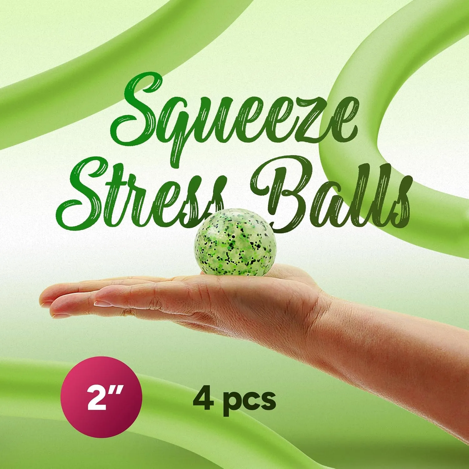 Small Sensory Ball Stress Balls - Squishy Squeeze province swirl wire shoe Balls 2" - ADHD Relief Toys for Adults - Sensory Fidget Toys - 12 pcs - 