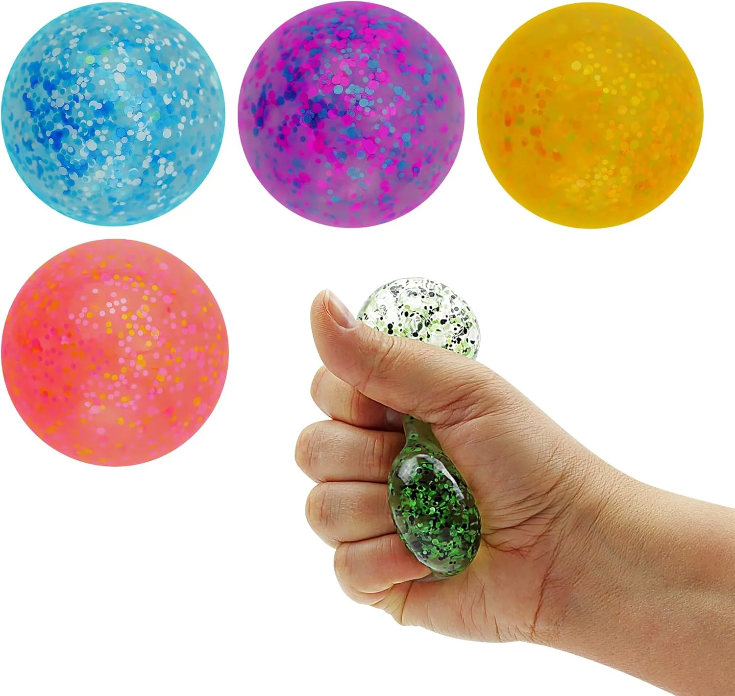 Small Sensory Ball Stress Balls - Squishy Squeeze province swirl wire shoe Balls 2" - ADHD Relief Toys for Adults - Sensory Fidget Toys - 12 pcs - 