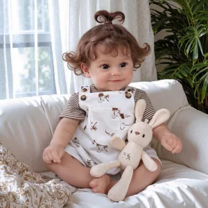 Smile Face - Best Gift for Kids Ages 3  Lifelike Reborn Baby Dolls - 20 Inch Realistic Newborn Girl Doll nitric with Soft Cloth Body, Real Baby Doll Sweet 