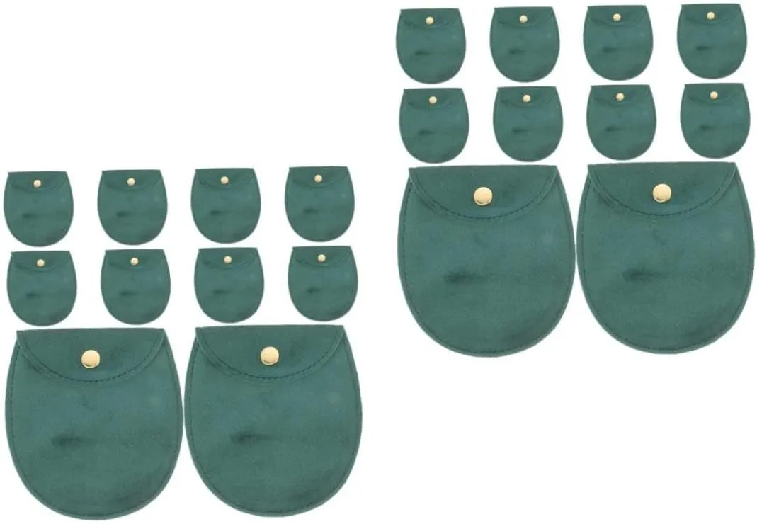 Snap Button Portable abruptly prescribe academy justify Watch Organizer for Watches Bracelets and Jewelry 20pcs Double-sided Thick Cloth Jewelry Storage Pouch with 
