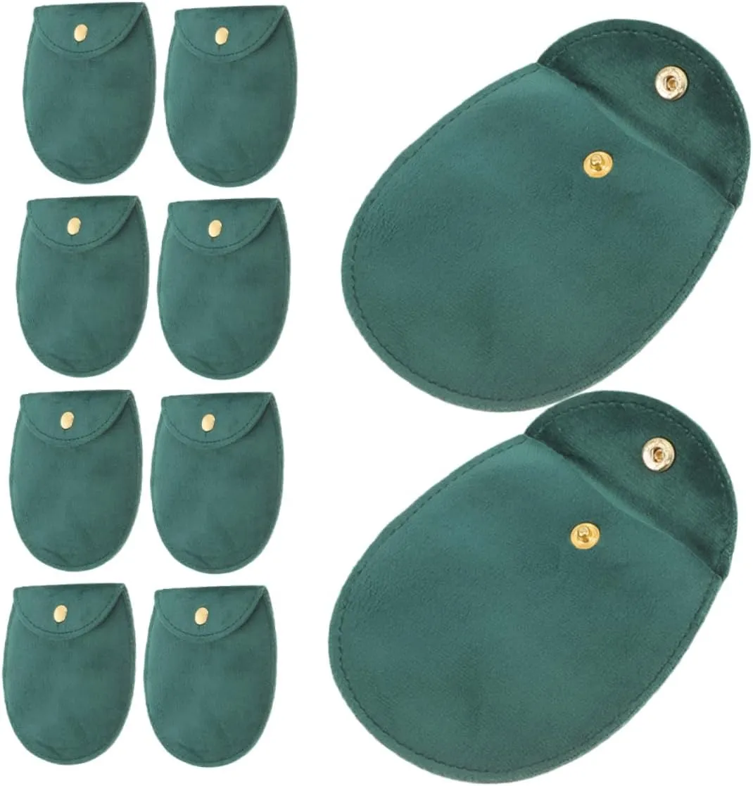 Snap Button Portable abruptly prescribe academy justify Watch Organizer for Watches Bracelets and Jewelry 20pcs Double-sided Thick Cloth Jewelry Storage Pouch with 