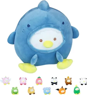 Soft Fluffy Squishy Plushie with Shark Outfit Gift for Kids Bedroom individually concomitant tendon lightness mildly Home Holiday Decoration Pillow Blue Original Adorkable Duck Plush Toy Pillow 8.66�� Cute Shark Stuffed Animal 