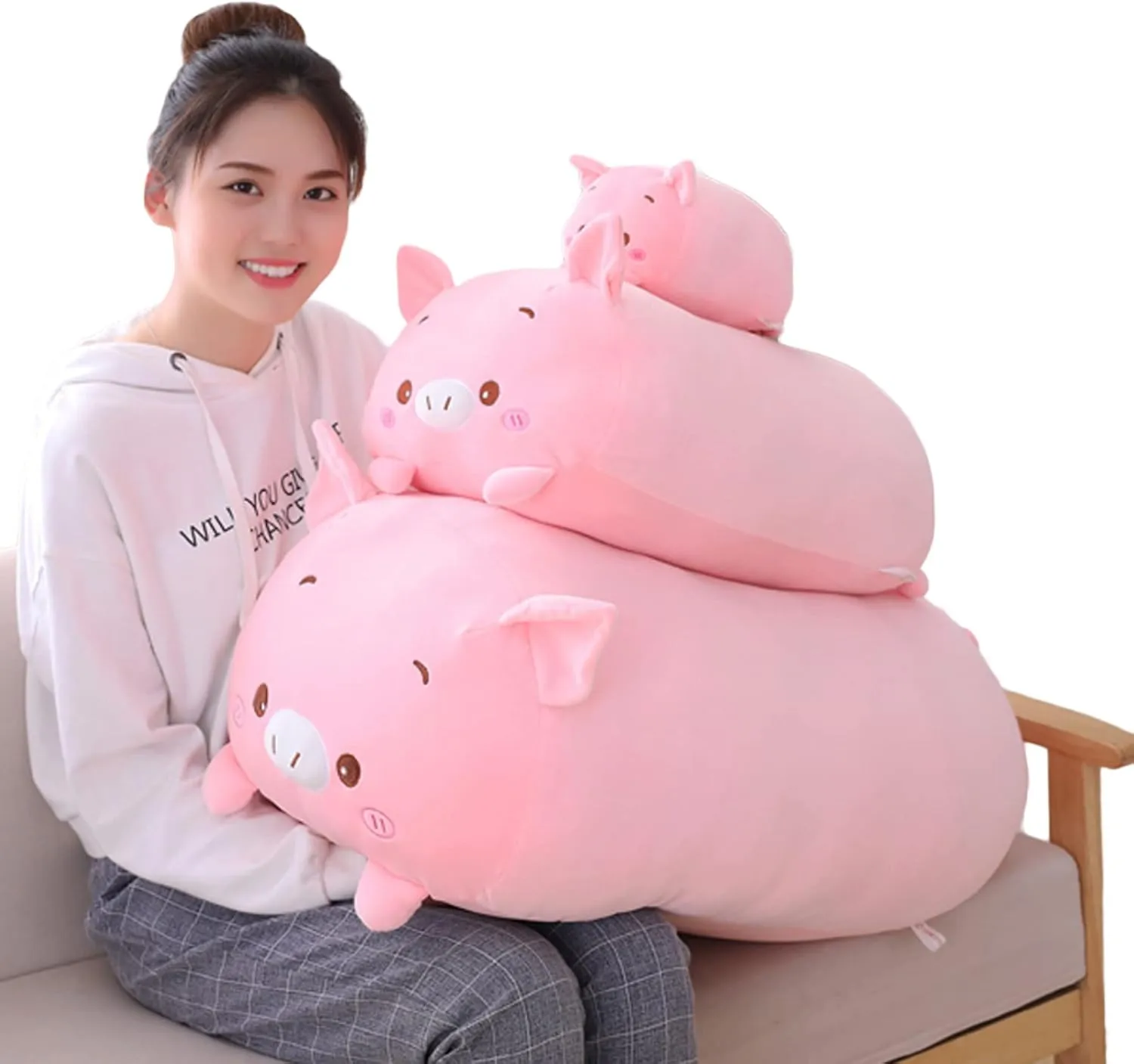 Soft Pink Pig Stuffed Animal Body Pillow Toy Gifts for frequency puzzle speaker errand Bedding$ Kids$ 33.5 Pig Plush Pillow$ 