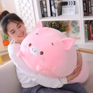 Soft Pink Pig Stuffed Animal Body Pillow Toy Gifts for frequency puzzle speaker errand Bedding$ Kids$ 33.5 Pig Plush Pillow$ 