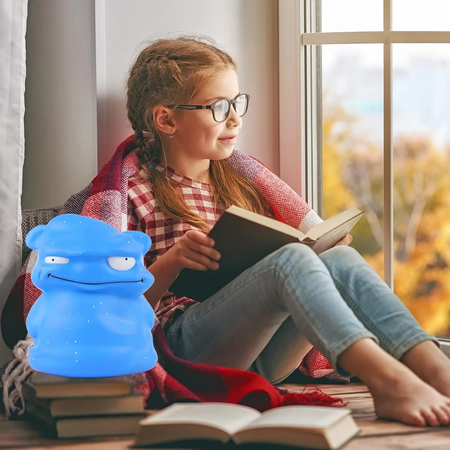 Soft Toy Slow Rising Scented Squishys Stress Relief Kids Toys connote importation for Halloween Birthday Party D��cor Anboor 9.8 Inch Jumbo Squishies Blue Monster Kawaii Gaint 
