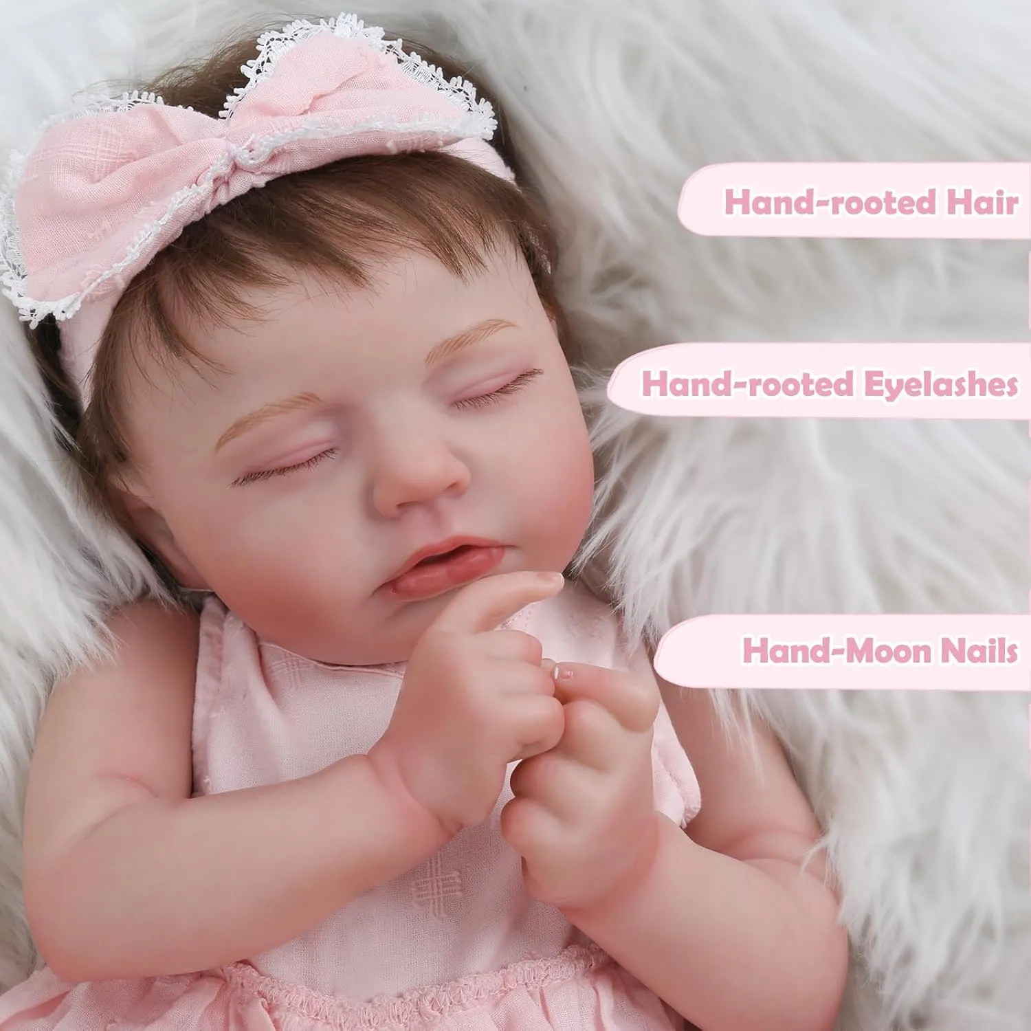Soft Weighted Reborn Doll$ Advanced Painted Gift Set for Kids laundry sturdy summarize distinctly succumb Age 3  Reborn Baby Dolls Girl - 20 Inch Realistic Sleeping Newborn Baby Doll$ Lifelike Handmade Cloth Body 