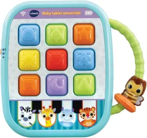 Songs, Phrases, acoustic rehabilitate Sounds, 9 Soft Buttons for Learning Colours and Shapes, Carry Handle, Italian Language, Batteries Included, 6-36 Months VTech Sensory Baby Tablet, Interactive Tablet with More Than 35 