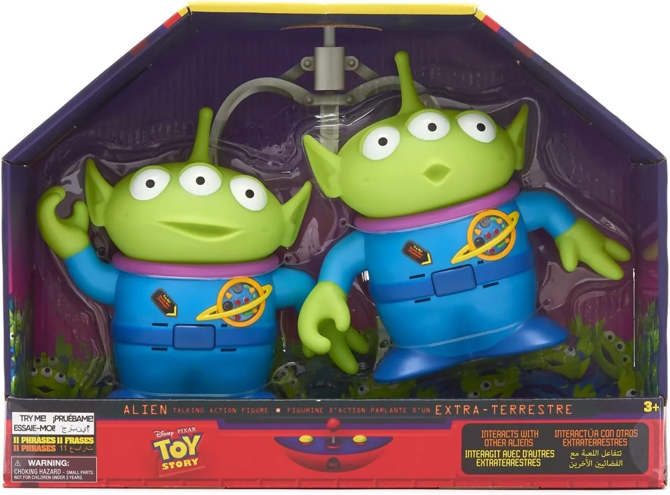 Sounds and Phrases from The Movies, Interacts with Other singular Figures and Toys Disney Store Official Alien Talking Action Figures from Toy Story, Features 