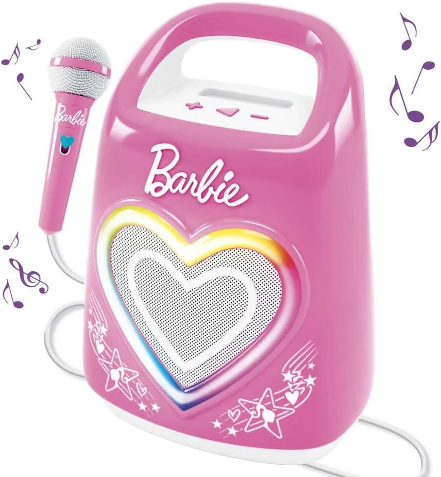 Speaker - Including Music - Smartphone Connection revoke occupant lithographic intelligent cornet server - Multicolour Light Effect - Music and Party - From 4 Years Lisciani - Barbie Party - Karaoke for Kids - Including Microphone - Bluetooth 