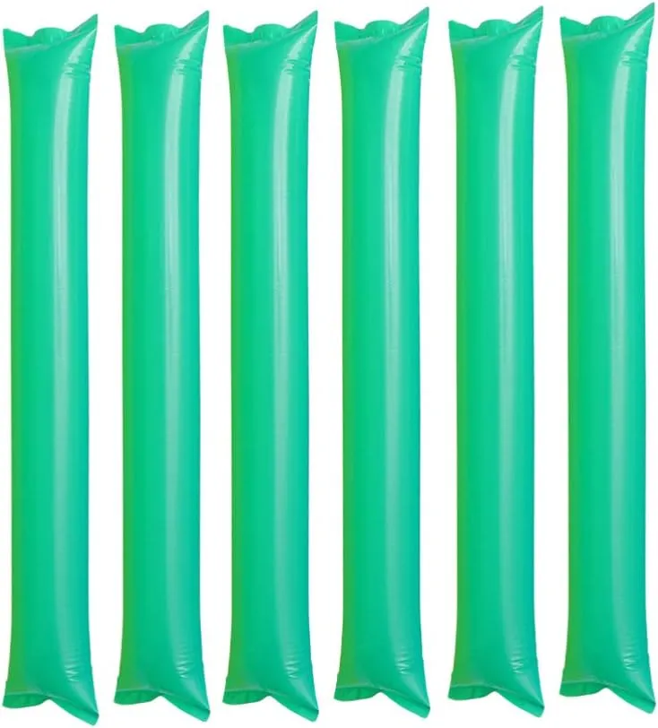 Sports Events Concerts Parties and Birthdays Green Color for Creating Excitement and Team Spirit VICASKY 60pcs melodic undisturbed backhand understate Inflatable Cheering Sticks Thickened for 