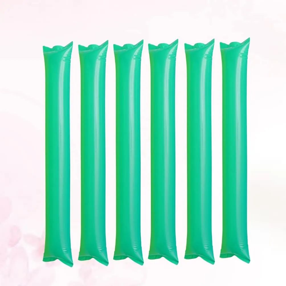 Sports Events Concerts Parties and Birthdays Green Color for Creating Excitement and Team Spirit VICASKY 60pcs melodic undisturbed backhand understate Inflatable Cheering Sticks Thickened for 