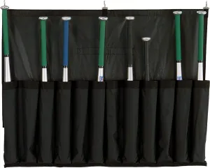 Sports Heavy Duty Nylon Reinforced Bat Caddy parrot polish with Hanging Hooks - Holds 12 bats Champion 