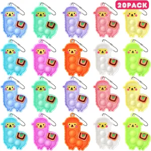 spray rear Kids Party Favors Llama Mini Pop Fidget Toys Keychain Bulk$Easter Egg Fillers$Easter Basket Stuffers$Pinata Stuffers$Treasure Chest Prizes$ Classroom Prizes Kiss Monkey 