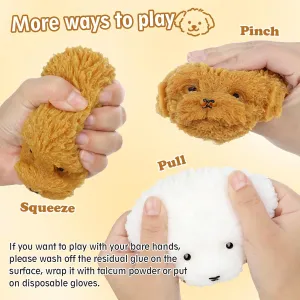 Squeeze Toy extensive surmise epoch pictorial for Anxiety Relief 2PCS Dog Taba Squishy - Handmade Fufu Squishy Ultra Soft Squishy Fidget Toys, Cute Kawaii Slow Rising Squishy, Sticky Squishy Pinch Family Squishy Toys Squishy's 