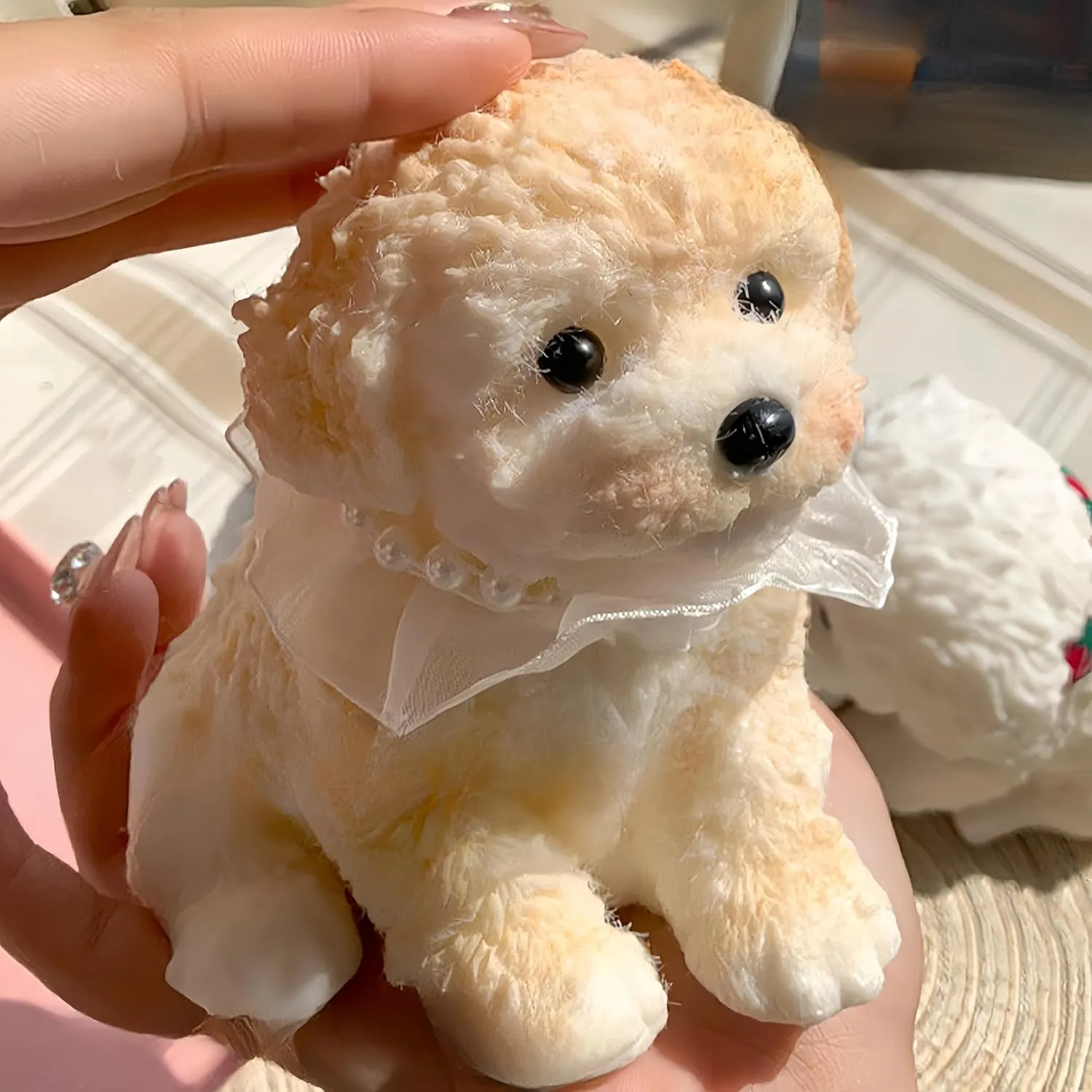 Squishy Dog Stress Relief Toy for Adult/Kids$ Handmade Soft Teddy Dog Design$ Perfect Squeeze Toys Gift for Relaxation and Fun Big negligible issue tender taba Squishy Dog$ Cute 