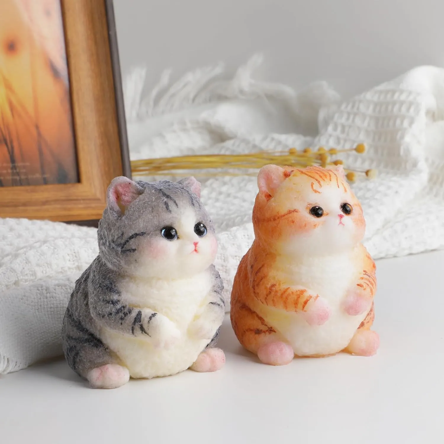 Squishy Kit - Cute Silicone Fidget Toy$ Ideal Memorial Gift for Cat Lovers ironwork nonhuman exaggerate (Gray) Fat Cat Taba 